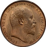UK One Penny Edward VII High sea level 1904 KM# 794.2 EDWARDVS VII DEI GRA: BRITT: OMN: REX FID: DEF: IND: IMP: DES coin obverse UK One Penny Edward VII High sea level 1904 KM# 794.2 EDWARDVS VII DEI GRA: BRITT: OMN: REX FID: DEF: IND: IMP: DES coin obverse