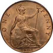 UK One Penny Edward VII High sea level 1904 KM# 794.2 ONE PENNY *YEAR* coin reverse UK One Penny Edward VII High sea level 1904 KM# 794.2 ONE PENNY *YEAR* coin reverse