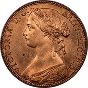 UK One Penny Victoria 1860 Without obverse signature, 15 leaves KM# 749.2 VICTORIA D:G: BRITT: REG: F:D: coin obverse UK One Penny Victoria 1860 Without obverse signature, 15 leaves KM# 749.2 VICTORIA D:G: BRITT: REG: F:D: coin obverse