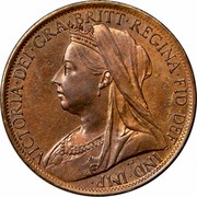UK One Penny Victoria 1901 Proof KM# 790 VICTORIA ∙ DEI ∙ GRA ∙ BRITT ∙ REGINA ∙ FID ∙ DEF ∙ IND ∙ IMP coin obverse UK One Penny Victoria 1901 Proof KM# 790 VICTORIA ∙ DEI ∙ GRA ∙ BRITT ∙ REGINA ∙ FID ∙ DEF ∙ IND ∙ IMP coin obverse