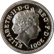 UK One Pound Celtic Cross of Northern Ireland 2001 British Royal Mint Proof KM# 1013a ELIZABETH∙II∙D∙G REG∙F∙D∙2001 IRB coin obverse UK One Pound Celtic Cross of Northern Ireland 2001 British Royal Mint Proof KM# 1013a ELIZABETH∙II∙D∙G REG∙F∙D∙2001 IRB coin obverse