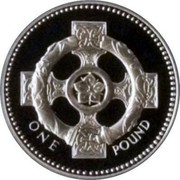 UK One Pound Celtic Cross of Northern Ireland 2001 British Royal Mint Proof KM# 1013a ONE POUND coin reverse UK One Pound Celtic Cross of Northern Ireland 2001 British Royal Mint Proof KM# 1013a ONE POUND coin reverse