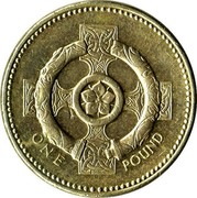 UK One Pound Celtic Cross of Northern Ireland 2001 British Royal Mint KM# 1013 ONE POUND coin reverse UK One Pound Celtic Cross of Northern Ireland 2001 British Royal Mint KM# 1013 ONE POUND coin reverse