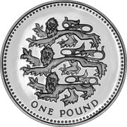 UK One Pound English Lions 2002 British Royal Mint Proof KM# 1030a ONE POUND coin reverse UK One Pound English Lions 2002 British Royal Mint Proof KM# 1030a ONE POUND coin reverse