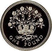 UK One Pound Northern Irish Flax 1986 Proof KM# 946a ONE POUND coin reverse UK One Pound Northern Irish Flax 1986 Proof KM# 946a ONE POUND coin reverse