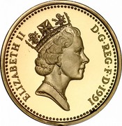UK One Pound Northern Irish Flax 1991 Proof KM# 946 ELIZABETH II D∙G∙REG∙F∙D∙1986 RDM coin obverse UK One Pound Northern Irish Flax 1991 Proof KM# 946 ELIZABETH II D∙G∙REG∙F∙D∙1986 RDM coin obverse