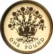 UK One Pound Northern Irish Flax 1991 Proof KM# 946 ONE POUND coin reverse UK One Pound Northern Irish Flax 1991 Proof KM# 946 ONE POUND coin reverse