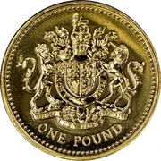 UK One Pound Royal Arms 2008 KM# 993 HONI SOIT QUI MAL Y PENSE DIEU ET MON DROIT ONE POUND coin reverse UK One Pound Royal Arms 2008 KM# 993 HONI SOIT QUI MAL Y PENSE DIEU ET MON DROIT ONE POUND coin reverse