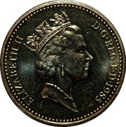 UK One Pound Welsh Leek 1985 KM# 941 ELIZABETH II D∙G∙REG∙F∙D∙1985 RDM coin obverse UK One Pound Welsh Leek 1985 KM# 941 ELIZABETH II D∙G∙REG∙F∙D∙1985 RDM coin obverse