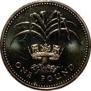 UK One Pound Welsh Leek 1985 KM# 941 ONE POUND coin reverse UK One Pound Welsh Leek 1985 KM# 941 ONE POUND coin reverse