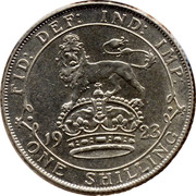 UK One Shilling George V 1923 KM# 816a FID:DEF:IND:IMP: *YEAR* ONE SHILLING coin reverse UK One Shilling George V 1923 KM# 816a FID:DEF:IND:IMP: *YEAR* ONE SHILLING coin reverse