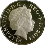 UK Penny 2012 Proof KM# 1107a.1 Decimal Coins 2012 ELIZABETH II D G REG F D IRB coin obverse UK Penny 2012 Proof KM# 1107a.1 Decimal Coins 2012 ELIZABETH II D G REG F D IRB coin obverse