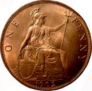 UK Penny Edward VII Low sea level 1902 KM# 794.1 ONE PENNY 1902 coin reverse UK Penny Edward VII Low sea level 1902 KM# 794.1 ONE PENNY 1902 coin reverse