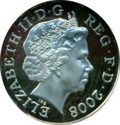 UK Penny Elizabeth II 2008 Proof KM# 1107a ELIZABETH∙II∙D∙G REG∙F∙D∙2014 IRB coin obverse UK Penny Elizabeth II 2008 Proof KM# 1107a ELIZABETH∙II∙D∙G REG∙F∙D∙2014 IRB coin obverse
