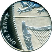 UK Penny Elizabeth II 2008 Proof KM# 1107a ONE PENNY coin reverse UK Penny Elizabeth II 2008 Proof KM# 1107a ONE PENNY coin reverse