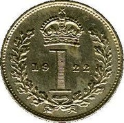 UK Penny George V 1922 Prooflike KM# 811a *YE 1 AR* coin reverse UK Penny George V 1922 Prooflike KM# 811a *YE 1 AR* coin reverse
