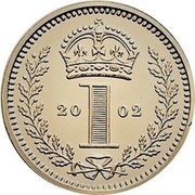 UK Penny Queen Elizabeth II Golden Jubilee 2002 British Royal Mint Proof KM# 898a 1 20 02 coin reverse