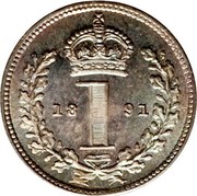 UK Penny Victoria 1891 Prooflike KM# 770 1 coin reverse UK Penny Victoria 1891 Prooflike KM# 770 1 coin reverse
