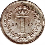 UK Penny Victoria 1895 Prooflike KM# 775 1 coin reverse UK Penny Victoria 1895 Prooflike KM# 775 1 coin reverse