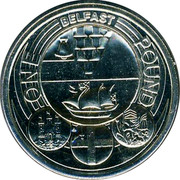 UK Pound Belfast 2010 British Royal Mint Proof KM# 1159a ONE POUND BELFAST coin reverse UK Pound Belfast 2010 British Royal Mint Proof KM# 1159a ONE POUND BELFAST coin reverse