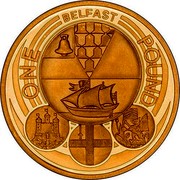 UK Pound Belfast 2010 British Royal Mint Proof KM# 1159b ONE POUND BELFAST coin reverse