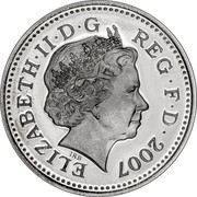 UK Pound Gateshead Millenium Bridge 2007 British Royal Mint Proof KM# 1074a ELIZABETH∙II∙D∙G REG∙F∙D∙2007 IRB coin obverse