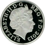 UK Pound Leek and Daffodil 2013 Proof KM# 1238a ELIZABETH∙II∙D∙G REG∙F∙D∙2013 IRB coin obverse UK Pound Leek and Daffodil 2013 Proof KM# 1238a ELIZABETH∙II∙D∙G REG∙F∙D∙2013 IRB coin obverse
