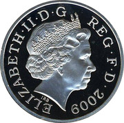 UK Pound Royal Shield 2008 British Royal Mint Proof KM# 1113c ELIZABETH II D G REG F D 2009 coin obverse UK Pound Royal Shield 2008 British Royal Mint Proof KM# 1113c ELIZABETH II D G REG F D 2009 coin obverse