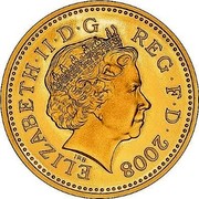 UK Pound Shield of the Royal Arms 2008 British Royal Mint Proof KM# 1113b ELIZABETH∙II∙D∙G REG∙F∙D∙2008 IRB coin obverse UK Pound Shield of the Royal Arms 2008 British Royal Mint Proof KM# 1113b ELIZABETH∙II∙D∙G REG∙F∙D∙2008 IRB coin obverse