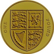UK Pound Shield of the Royal Arms 2008 British Royal Mint Proof KM# 1113b ONE POUND coin reverse UK Pound Shield of the Royal Arms 2008 British Royal Mint Proof KM# 1113b ONE POUND coin reverse