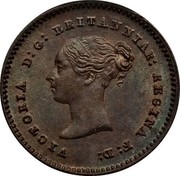 UK Quarter Farthing 1852 Proof KM# 737a Pre-Decimal coinage VISTORIA D: G: BRITANNIAN: REGINA F: D: coin obverse UK Quarter Farthing 1852 Proof KM# 737a Pre-Decimal coinage VISTORIA D: G: BRITANNIAN: REGINA F: D: coin obverse