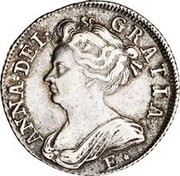 UK Shilling 1709 KM# 524.2 Pre-Decimal coinage ANNA•DEI• GRATIA E * coin obverse UK Shilling 1709 KM# 524.2 Pre-Decimal coinage ANNA•DEI• GRATIA E * coin obverse