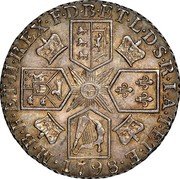UK Shilling Charles III 1798 Without stops above head KM# 607.3 M B R ET H REX F D B E T L D S R I A T E T E 1798 coin reverse UK Shilling Charles III 1798 Without stops above head KM# 607.3 M B R ET H REX F D B E T L D S R I A T E T E 1798 coin reverse