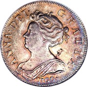 UK Shilling Anne (2nd bust) VIGO below 1703 KM# 517.1 ANNA ∙ DEI ∙ - GRATIA ∙ coin obverse UK Shilling Anne (2nd bust) VIGO below 1703 KM# 517.1 ANNA ∙ DEI ∙ - GRATIA ∙ coin obverse