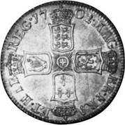 UK Shilling Anne First bust with VIGO below 1702 KM# 509.3 MAG - BR ∙ FRA - ET ∙ HIB - REG ∙ coin reverse