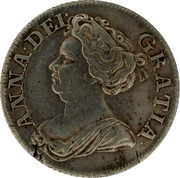 UK Shilling Anne Fourth bust no Roses and plumes 1711 KM# 533.2 ANNA∙DEI∙ GRATIA∙ coin obverse UK Shilling Anne Fourth bust no Roses and plumes 1711 KM# 533.2 ANNA∙DEI∙ GRATIA∙ coin obverse