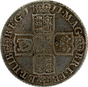UK Shilling Anne Fourth bust no Roses and plumes 1711 KM# 533.2 MAG∙ BRI∙FR∙ ET∙HIB∙ REG ∙*YEAR*∙ coin reverse UK Shilling Anne Fourth bust no Roses and plumes 1711 KM# 533.2 MAG∙ BRI∙FR∙ ET∙HIB∙ REG ∙*YEAR*∙ coin reverse