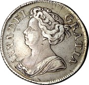 UK Shilling Anne Fourth bust Roses and plumes 1713/2 KM# 533.1 ANNA∙DEI∙ GRATIA∙ coin obverse UK Shilling Anne Fourth bust Roses and plumes 1713/2 KM# 533.1 ANNA∙DEI∙ GRATIA∙ coin obverse