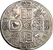 UK Shilling Anne Fourth bust Roses and plumes 1713/2 KM# 533.1 MAG∙ BRI∙FR∙ ET∙HIB∙ REG ∙*YEAR*∙ coin reverse UK Shilling Anne Fourth bust Roses and plumes 1713/2 KM# 533.1 MAG∙ BRI∙FR∙ ET∙HIB∙ REG ∙*YEAR*∙ coin reverse