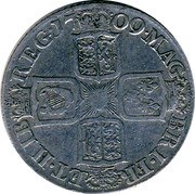 UK Shilling Anne third bust (less waves) no E below No plumes 1709 KM# 523.1 MAG - BR ∙ FRA - ET ∙ HIB - REG ∙ coin reverse UK Shilling Anne third bust (less waves) no E below No plumes 1709 KM# 523.1 MAG - BR ∙ FRA - ET ∙ HIB - REG ∙ coin reverse