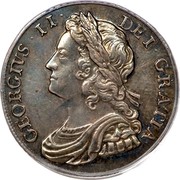 UK Shilling George II 1736 KM# 561.5 GEORGIVS∙II∙ DEI∙FRATIA∙ coin obverse UK Shilling George II 1736 KM# 561.5 GEORGIVS∙II∙ DEI∙FRATIA∙ coin obverse