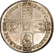 UK Shilling George III 1763 KM# 597 F ∙ D ∙ B ∙ - ET ∙ L ∙ D ∙ S ∙ R ∙ I ∙ - A ∙ T ∙ ET ∙ E ∙ - M ∙ B ∙ F ∙ ET ∙ - H ∙ REX ∙ coin reverse UK Shilling George III 1763 KM# 597 F ∙ D ∙ B ∙ - ET ∙ L ∙ D ∙ S ∙ R ∙ I ∙ - A ∙ T ∙ ET ∙ E ∙ - M ∙ B ∙ F ∙ ET ∙ - H ∙ REX ∙ coin reverse