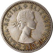 UK Six Pence Elizabeth II (1st portrait) 1954 KM# 903 + ELIZABETH∙II∙DEI∙GRATIA∙REGINA coin obverse UK Six Pence Elizabeth II (1st portrait) 1954 KM# 903 + ELIZABETH∙II∙DEI∙GRATIA∙REGINA coin obverse