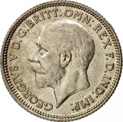 UK Six Pence George V 1928 Proof KM# 832 GEORGIVS V D.G.BRITT:OMN:REX F.D.IND:IMP: BM coin obverse UK Six Pence George V 1928 Proof KM# 832 GEORGIVS V D.G.BRITT:OMN:REX F.D.IND:IMP: BM coin obverse