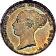 UK Six Pence Victoria 1838 KM# 733.1 VICTORIA DEI GRATIA BRITANNIAR : REG : F : D : coin obverse UK Six Pence Victoria 1838 KM# 733.1 VICTORIA DEI GRATIA BRITANNIAR : REG : F : D : coin obverse