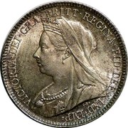UK Six Pence Victoria 1899 KM# 779 VICTORIA ∙ DEI ∙ GRA ∙ BRITT ∙ REGINA ∙ FID ∙ DEF ∙ IND ∙ coin obverse UK Six Pence Victoria 1899 KM# 779 VICTORIA ∙ DEI ∙ GRA ∙ BRITT ∙ REGINA ∙ FID ∙ DEF ∙ IND ∙ coin obverse
