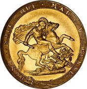 UK Sovereign George III 1820 KM# 674 HONI ∙ SOIT ∙ QUI ∙ MAL ∙ Y ∙ PENSE coin reverse UK Sovereign George III 1820 KM# 674 HONI ∙ SOIT ∙ QUI ∙ MAL ∙ Y ∙ PENSE coin reverse