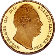 UK Sovereign William IV 1831 KM# 717 GULIELMUS IIII D:G: BRITANNIAR: REX F:D: coin obverse UK Sovereign William IV 1831 KM# 717 GULIELMUS IIII D:G: BRITANNIAR: REX F:D: coin obverse
