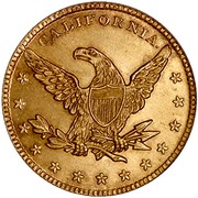 USA Ten. D. 1849 KM# 36 Miners Bank CALIFORNIA. coin reverse