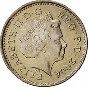 UK Ten Pence Crowned lion 4th portrait 2004 KM# 989 ELIZABETH∙II∙D∙G REG∙F∙D∙2000 IRB coin obverse UK Ten Pence Crowned lion 4th portrait 2004 KM# 989 ELIZABETH∙II∙D∙G REG∙F∙D∙2000 IRB coin obverse
